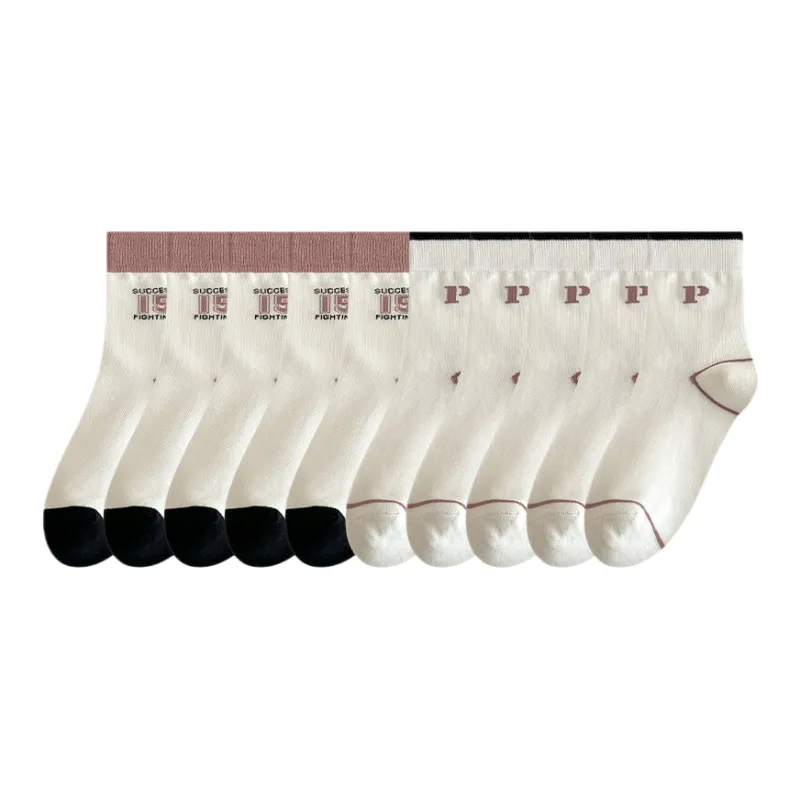 Lan Miao Mid Calf Socks Women's 10 Pack-4