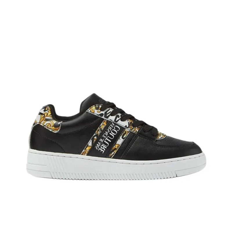 VERSACE JEANS Versace Low Top Stylish Skateboarding Shoes Women's Black-1