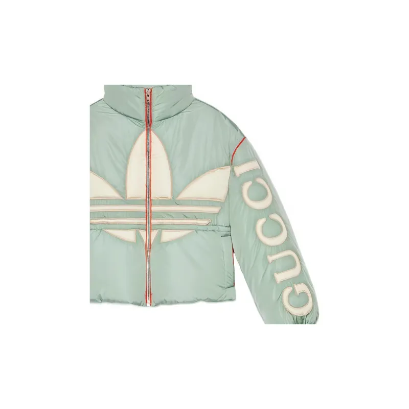 GUCCI x Adidas Originals SS22 Down Coat Women's Mint Green-4