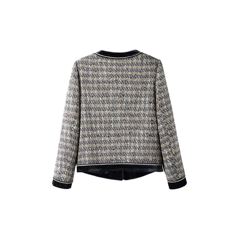 Cypress House Cropped Coat Women's Gray Purple-1