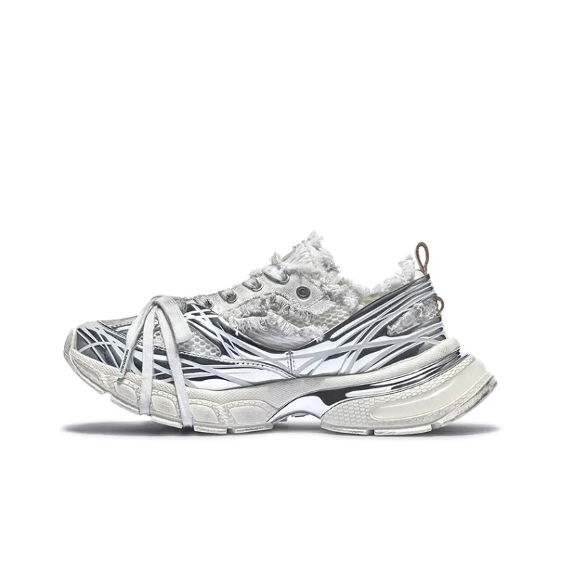 SMILEREPUBLIC Cushioning, Breathable, Coverage, Height Increasing Low Top Chunky Sneakers Unisex-2