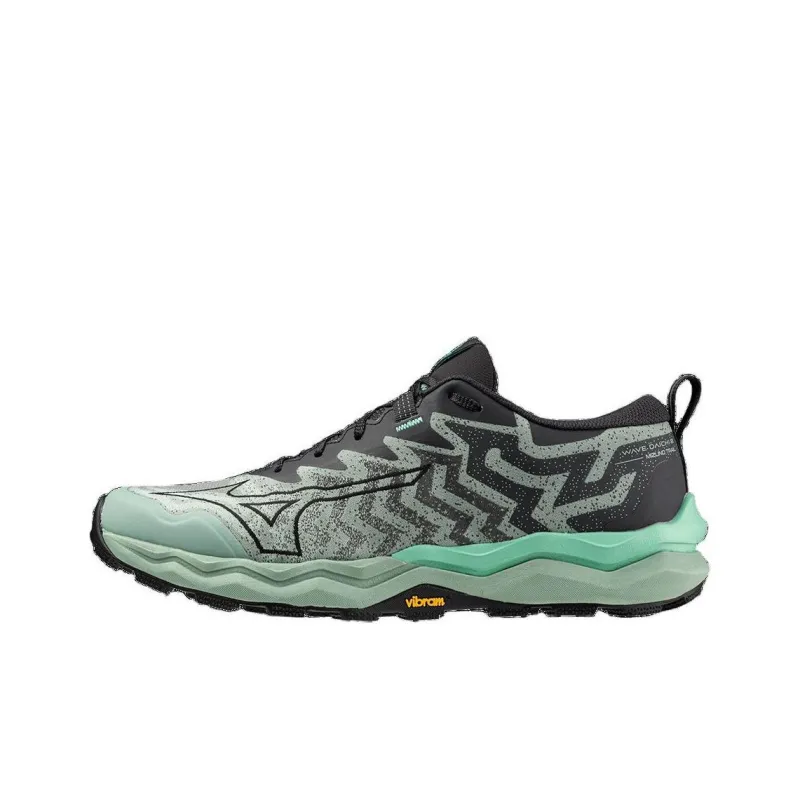 Mizuno Wave Daichi 8 Trail Anti-Slip Wear-Resistant Low-Top Running Shoes Men's Gray Green-0