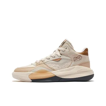 Erke Battery Panda 3V2 Anti Slip Wear Resistant High Top Skateboard Shoes Men's Egg Cream Gray Float Rock Gray
