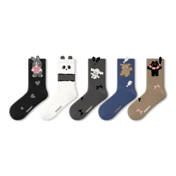 Primeet Mid Calf Socks Women's 5 Pack