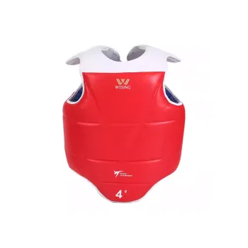 WESING Taekwondo Equipment Microfiber Fabric, Sponge Liner Unisex Red
