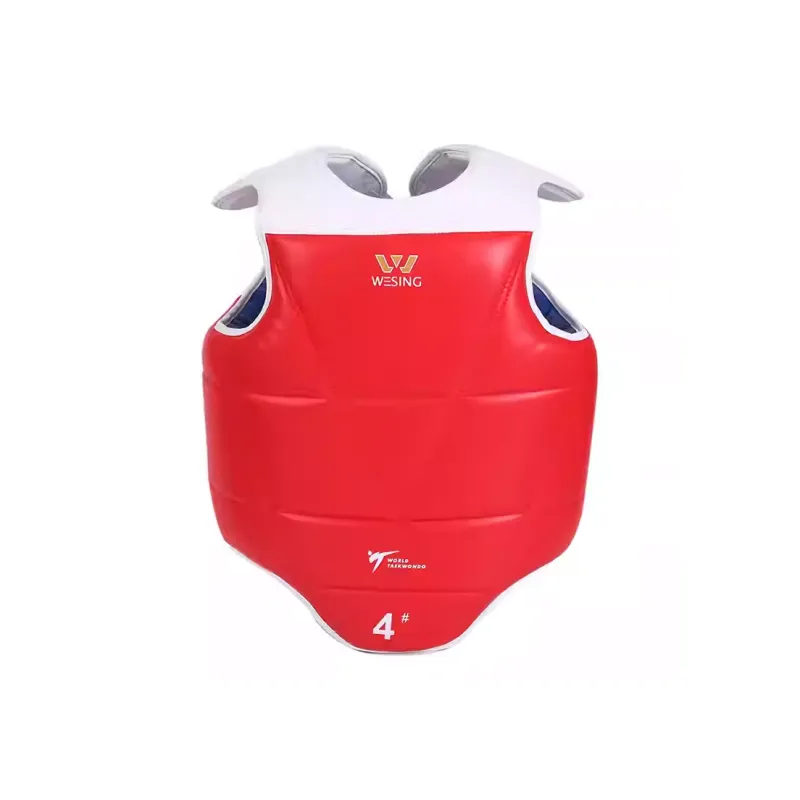 WESING Taekwondo Equipment Microfiber Fabric, Sponge Liner Unisex Red-0