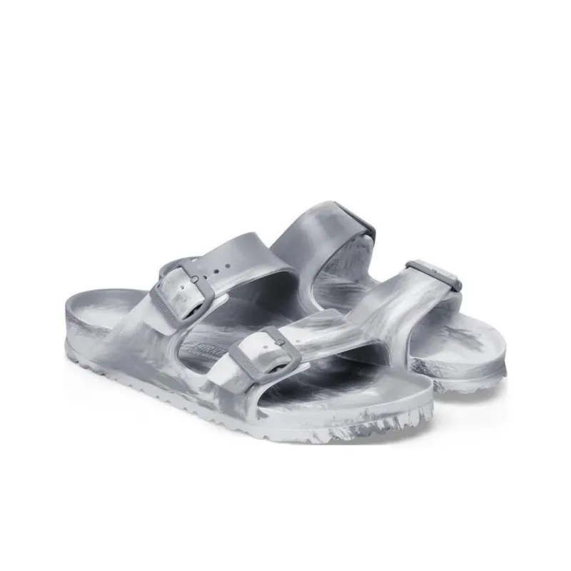 Birkenstock Slip Resistant Slide Slippers Unisex White Gray-3