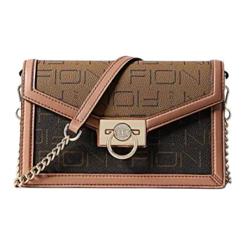 FION Artificial Leather Envelope Bag Shoulder Bags Medium Size Women's Multicolor