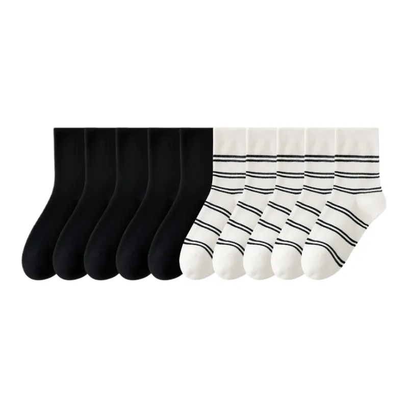 Lan Miao Mid Calf Socks Women's 10 Pack-5