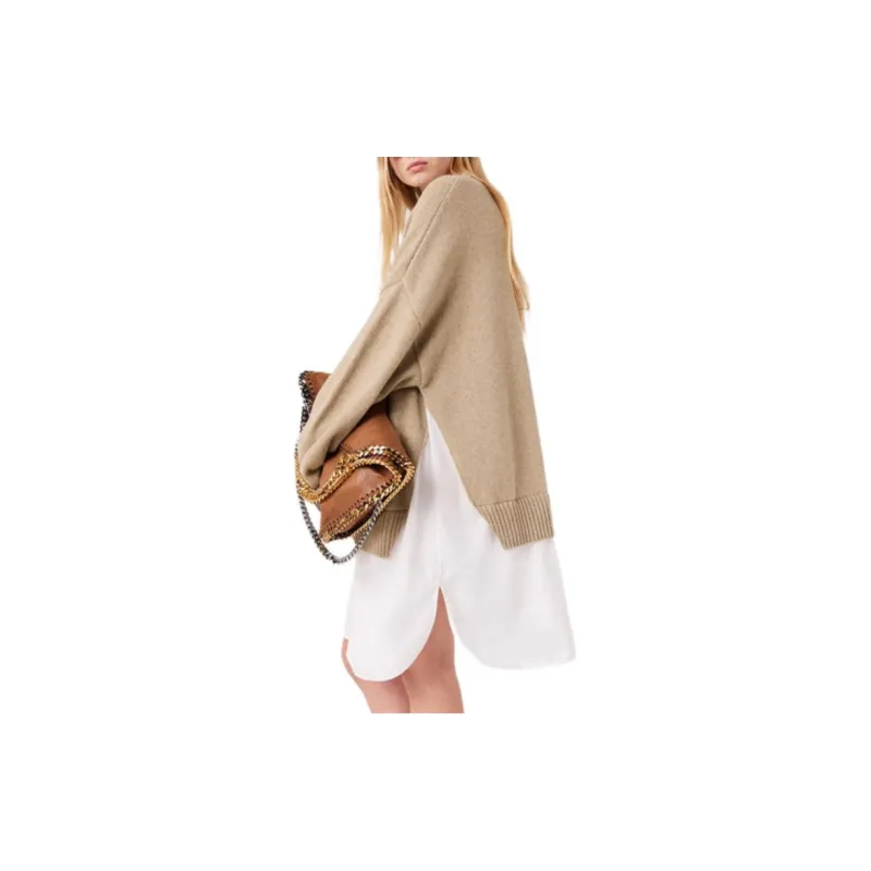 Stella McCartney FW24 Long Sleeved Dresses Women's Sandy Beige-5