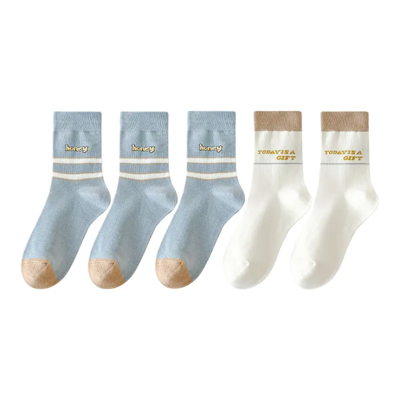 Lan Miao Mid Calf Socks Women's 5 Pack-7