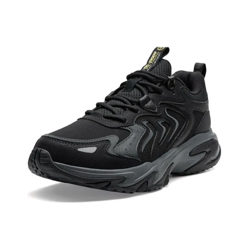 XTEP Anti Slip And Wear Resistant Lightweight Low Top Outdoor Shoes Men's Black-1