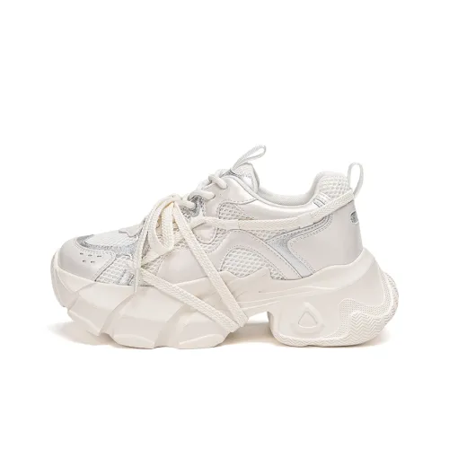 EXULL Q Low Top Chunky Sneakers Women's Galaxy Gray