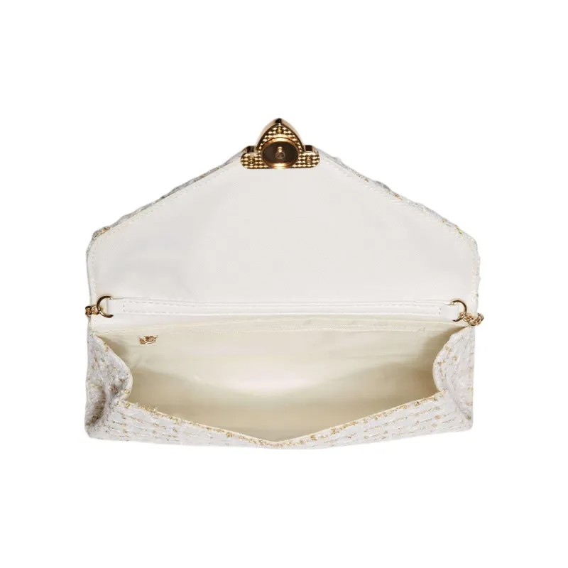 GUESS Artificial Leather Envelope Bag Shoulder Bag Crossbody Bag Mini Women's White-2
