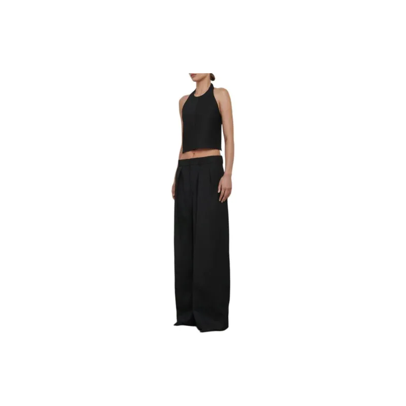 WARDROBE.NYC Low Rise Trouser Casual Pants Women's Black-2