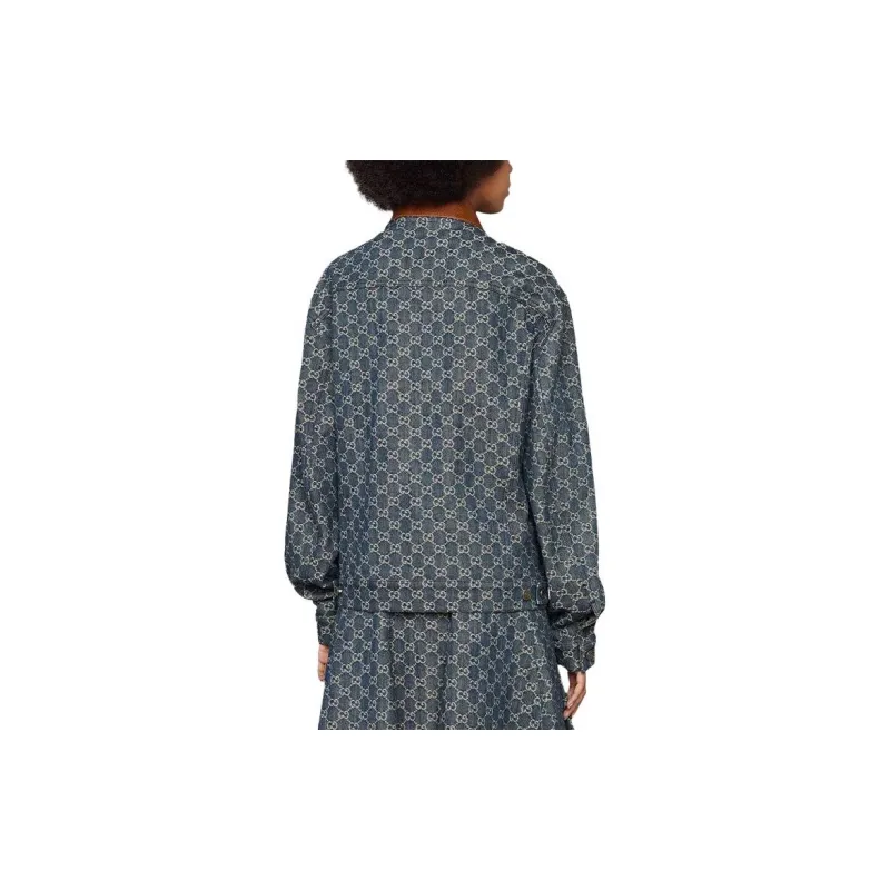 GUCCI Denim Jacket Women's Blue-3