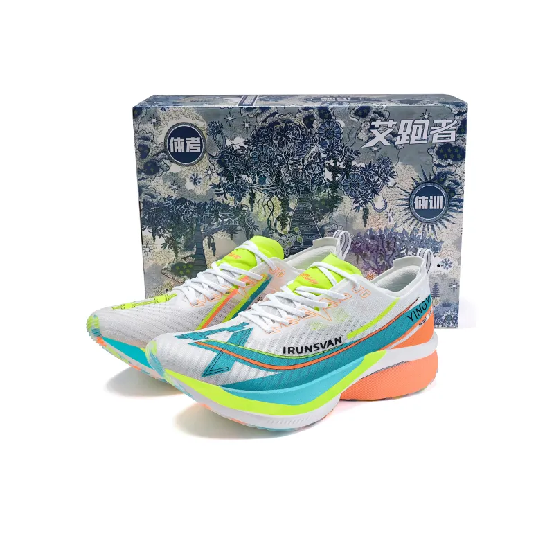IRUNSVAN Running Shoes Unisex Mismatched Color Huangqin & Qingdai-7