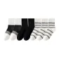 2 White & Black+2 Black+3 White Pinstripe