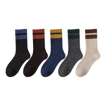 MIIOW Mid Calf Socks Unisex 5 Pack