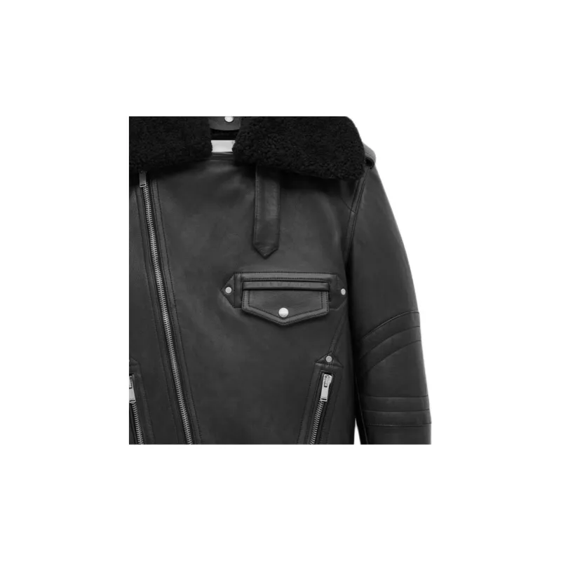 SAINT LAURENT Zip Detailed Long Sleeved Jacket-6