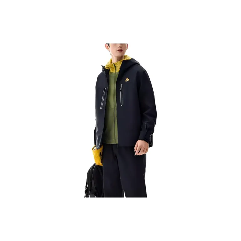 Anta Waterproof And Windproof To Keep Warm Windbreaker Jacket Men's Basic Black/Basic Black-1