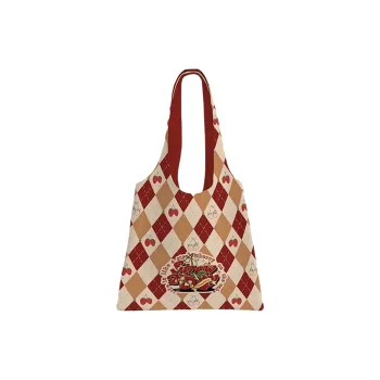 AOSONG Suede Tech Fabric Shoulder Bag Regular Unisex Caramelized Strawberries