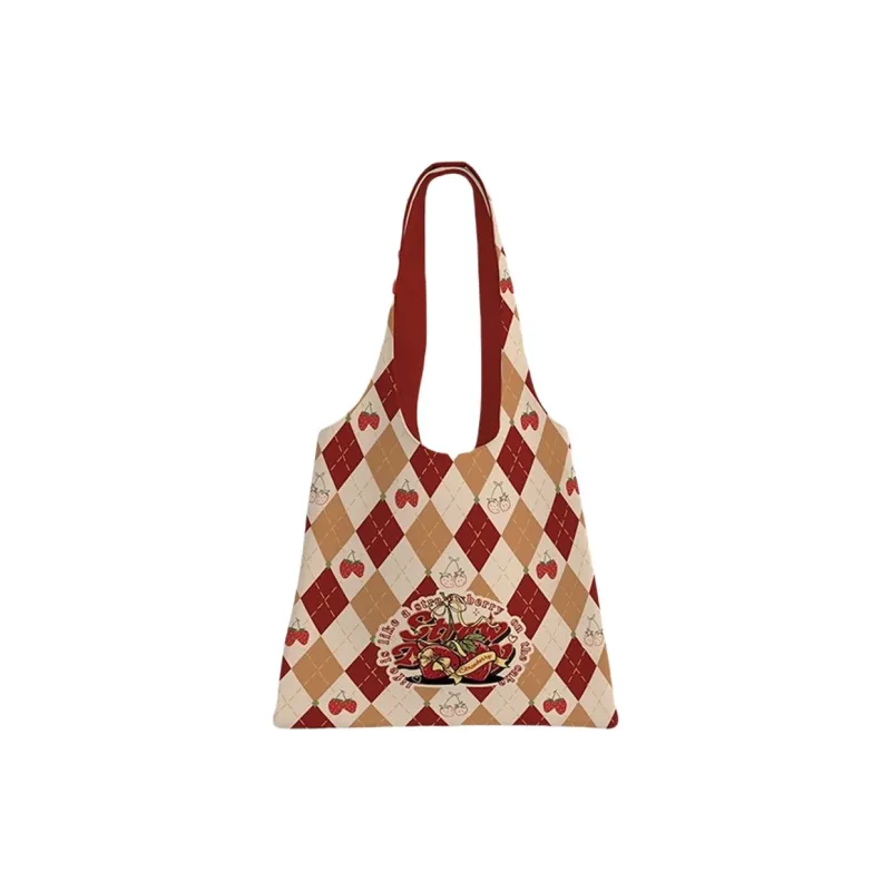 AOSONG Suede Tech Fabric Shoulder Bag Regular Unisex Caramelized Strawberries-0