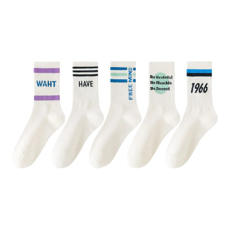 Lan Miao Mid Calf Socks Women's 5 Pack-0