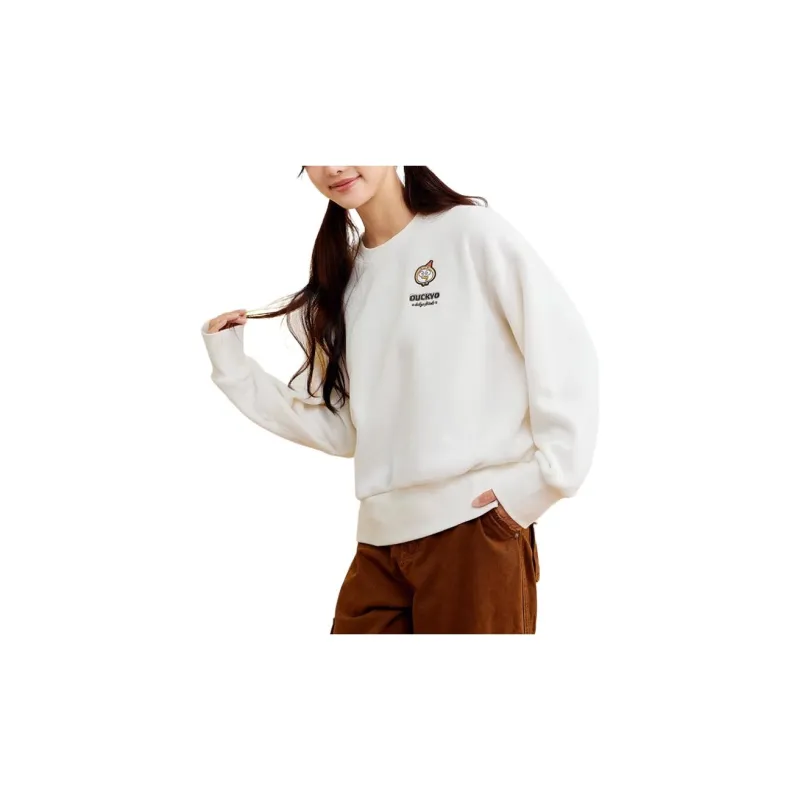 361° x XIAOLIUYA LIANMINGKUAN Sweatshirt Women's Cream White-1
