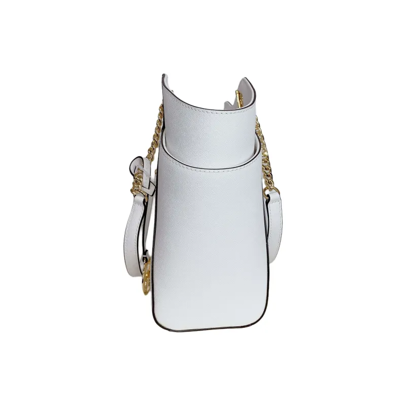 MICHAEL KORS Jet Set Leather One Shoulder Handbag Tubas Women's Pure White-1