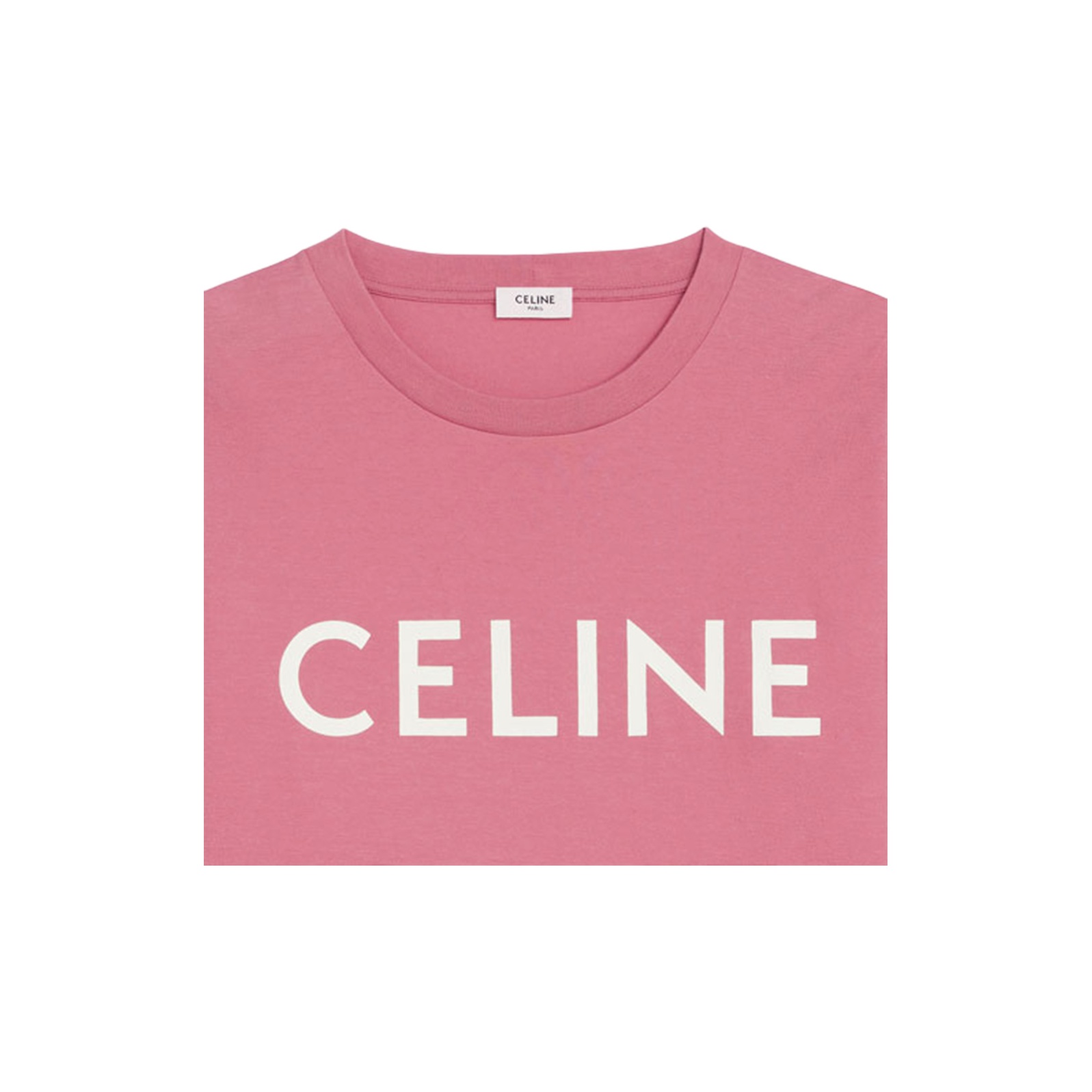 CELINE 750$ T-Shirt With Rhinestone-Studded Logo Print In