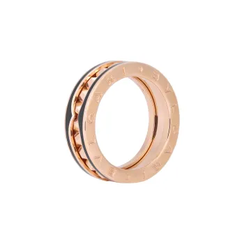 BVLGARI B.ZERO1 Rings Ceramic, Rose Gold Rings Unisex