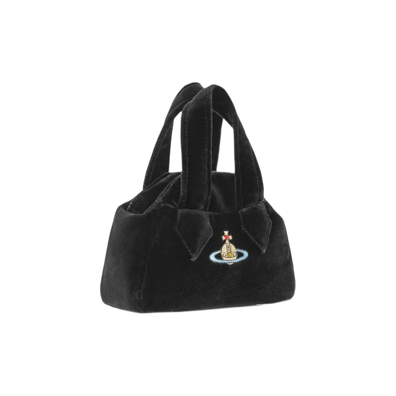 Vivienne Westwood Cotton Shoulder Bag, Crossbody Bag, Handbag Mini Women's Black-1