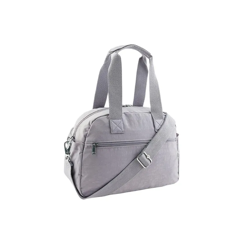 Kipling Polyamide Shoulder Bag, Crossbody Bag, Handbag Medium Size Unisex Dove Gray/Pitch Black-1