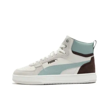 PUMA Caven 2.0 Anti Slip Wear Resistant Mid Top Skateboard Shoes Unisex White Green Brown