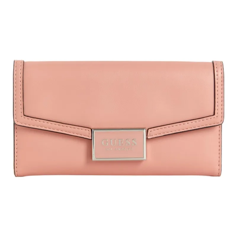 GUESS Artificial Leather Wallet Clutch Women's Pink-0