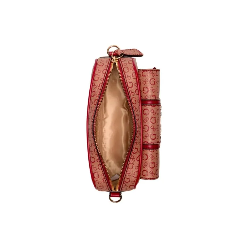 GUESS Coated Canvas Shoulder Bag Crossbody Bag Women's Red-2