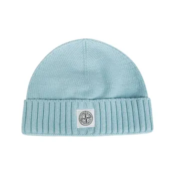 STONE ISLAND Logo Patch Ribbed Beanie