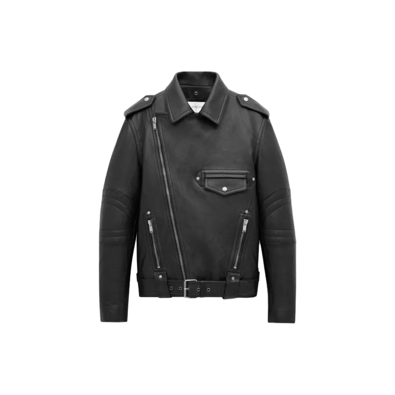 SAINT LAURENT Zip Detailed Long Sleeved Jacket-1