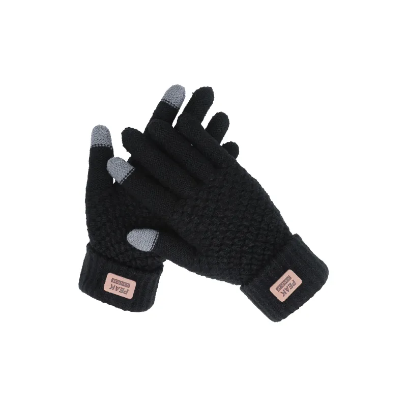 PEAK Acrylic Knit Gloves Unisex Multiple Colors-8