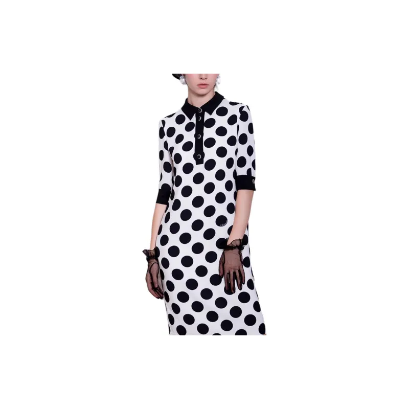 BESIONIA SS23 Short Sleeved Dresses Women's Black & White-3