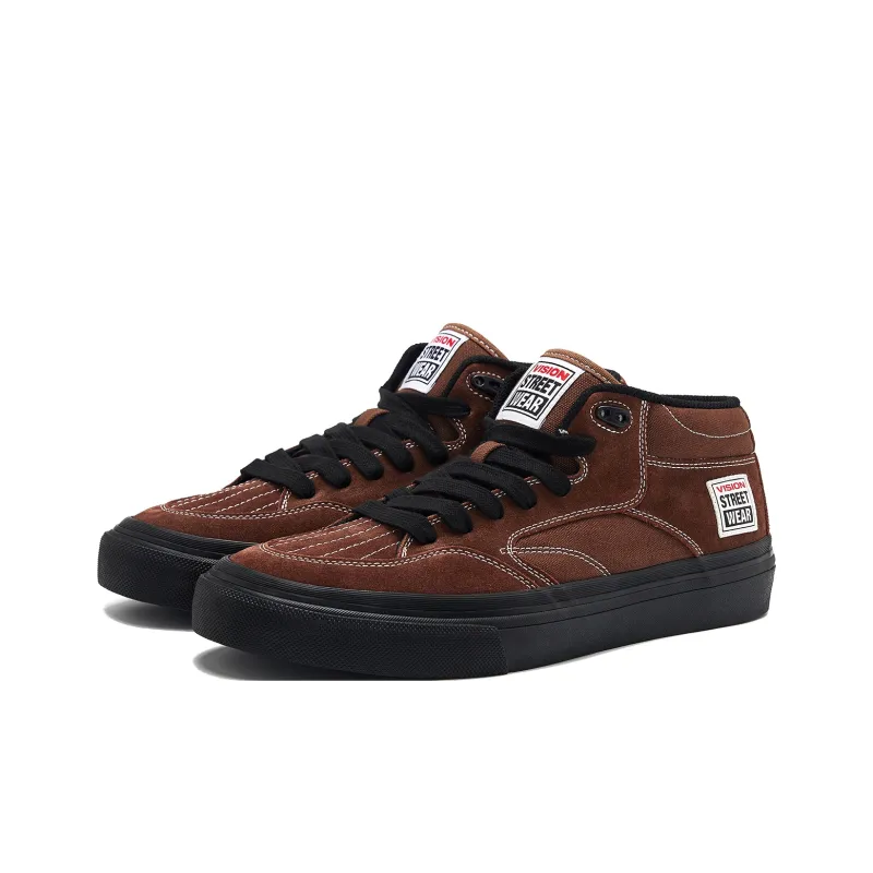 Vision Street Wear Concave Mid Top Skateboard Shoes Unisex Brown-2