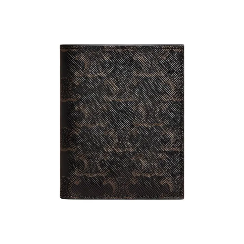 CELINE Triomphe Canvas Wallet Regular Men's Black-0