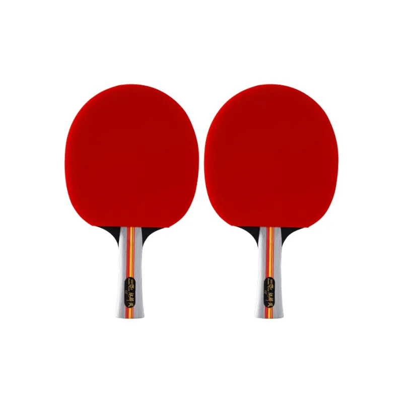 DOUBLEFISH Ping Pong Paddles Unisex All Wood Red Black-5