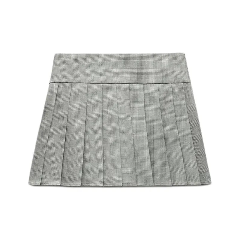 ZARA Casual Short Skirts Women's Gray-1