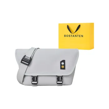 BOSTANTEN Fabric Messenger Bag, Crossbody Bag, Shoulder Bag Regular Men's Gray
