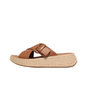 FITFLOP Rubber Sole Abrasion-Resistant Slide Slippers Women's Brown