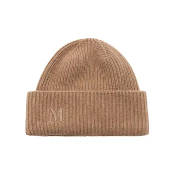 MaxMara Logo Embroidered Ribbed Beanie