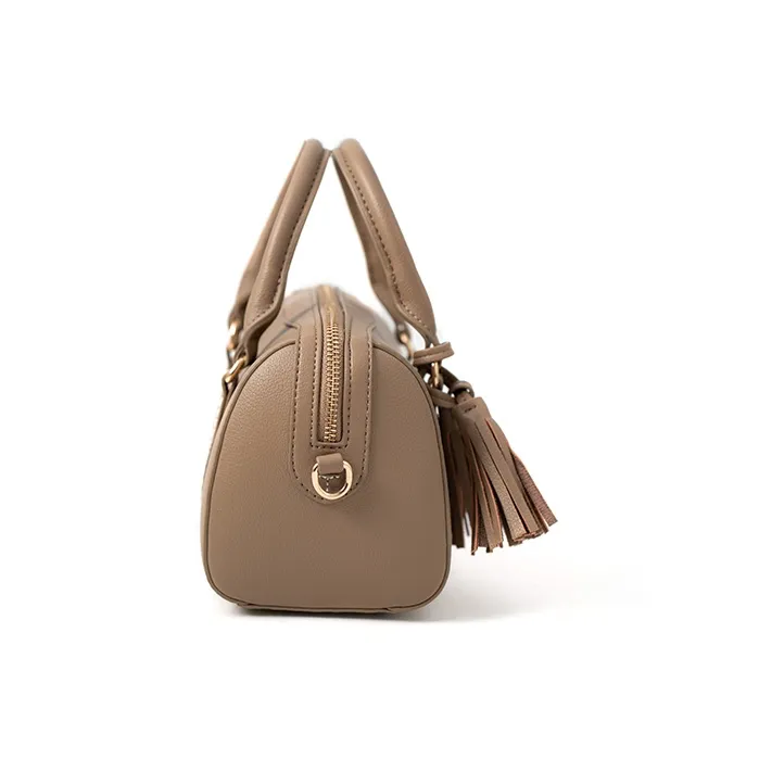 Vigno Synthetic Leather Handbag One Shoulder Crossbody Regular Women's Khaki/Brown/Black-3