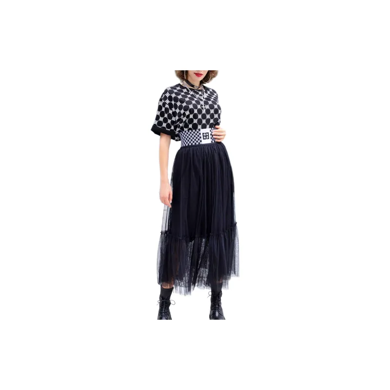 BESIONIA SS23 Casual Long Skirts Women's Black-1
